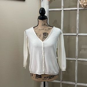 NWOT Cream Sweater -Liz Claiborne